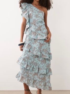 Floral one shoulder ASOS dress NWT